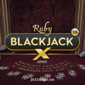 Blackjack X 15 - Ruby Game Card